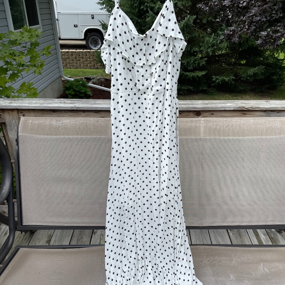 She + Sky Poka Dot Maxi Dress